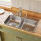 Elkay Lustertone® Classic Lustrous Satin 33" x 19-1/2" x 7-5/8" 3-Hole Equal Double Bowl Drop-In Sink-2