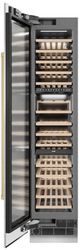 ZLINE Autograph Edition 18" 9.0 Cu. Ft. Triple Zone 68 Bottle Left Hinge Column Wine Cooler in Satin Stainless Steel with Champagne Bronze Accents-1