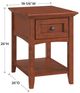 Whittier Wood® Furniture McKenzie Glazed Antique Cherry Chair Side Table-2