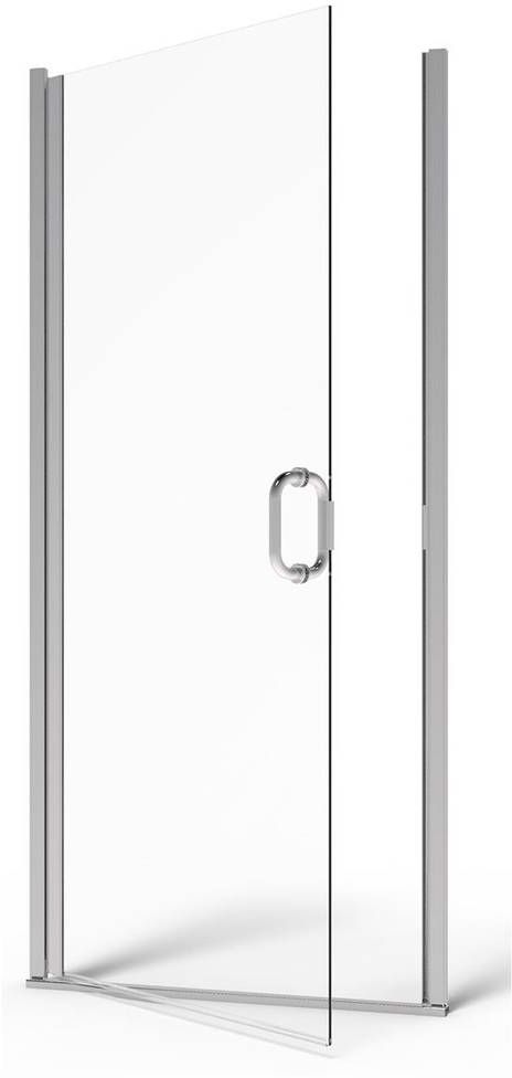 American Standard Silver Semi-Frameless Single Swing Shower Door-1