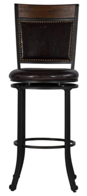 Powell® Franklin Dark Brown/Gray Swivel Bar Stool-2