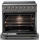Viking® 5 Series 36" Damascus Gray Pro Style Induction Range with Polished Chrome Trim-1