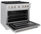 ZLINE 36" Satin Stainless Steel Pro Style Gas Range with 6 Brass Burners-3