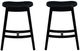 Linon Cappy 2-Piece Black Upholstered Counter Stool Set-2