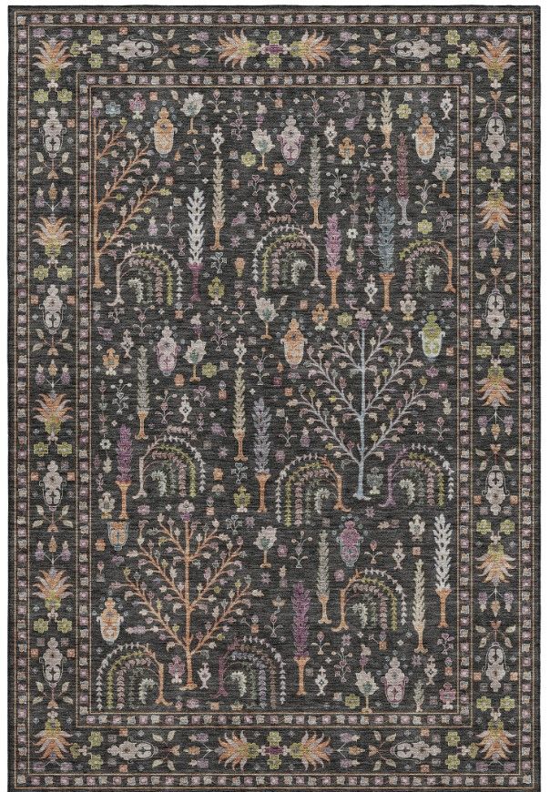 Dalyn™ Rug Company Hatay HY5 Black 5'x8' Area Rug-0