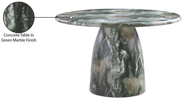 Meridian Furniture Cosenza Green 49" Indoor/Outdoor Concrete Dining Table-4