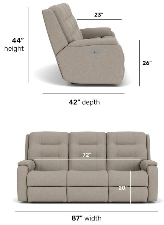 Flexsteel® Customizable Arlo Power Reclining Sofa-2