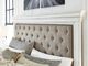 Benchcraft® Kanwyn Whitewash California King Upholstered Panel Bed-3