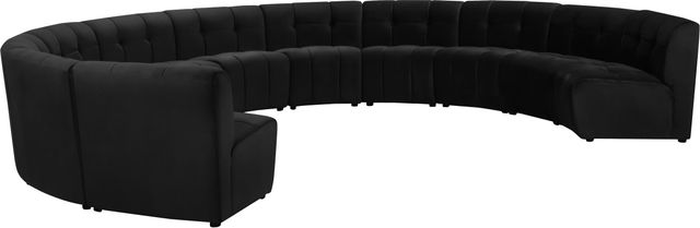 Meridian Furniture Limitless 11-Piece Black Velvet Modular Sectional-1