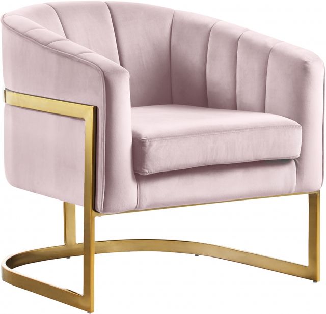 Meridian Furniture Carter Pink Velvet Chair-0