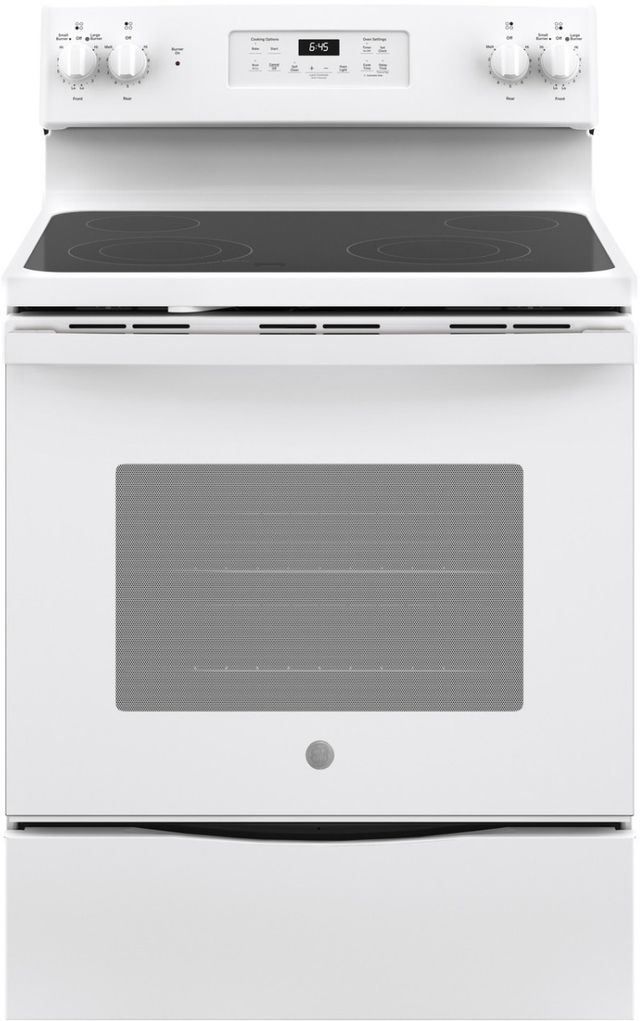 GE® 30" White Freestanding Electric Range-0