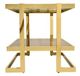 Sagebrook Home Glass Top Side Table with Gold Frame-1