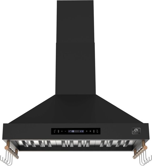 FORNO® Venezia Series Alta Qualita 36" Black Wall Mounted Range Hood  -0