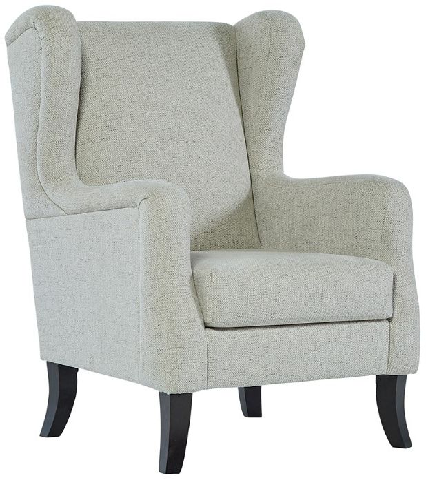 Hughes Furniture® 11400 Rose Quartz Turtle D Wing Back Chair-0