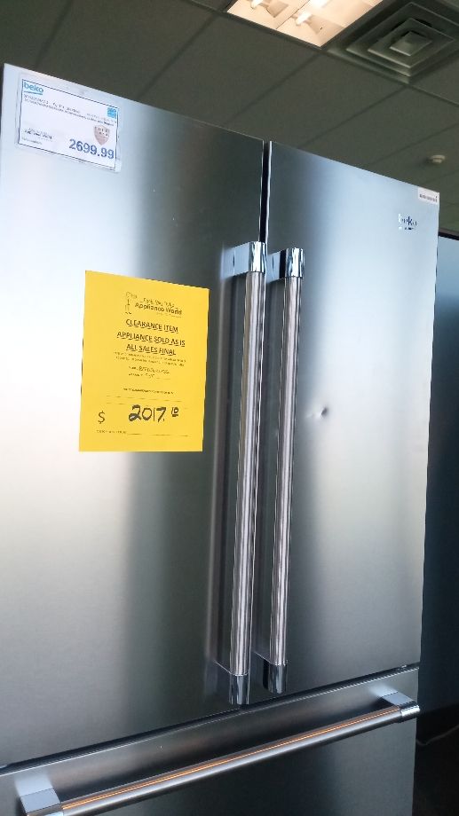Beko 36 in. 20.5 Cu. Ft. Fingerprint-Free Stainless Steel Counter Depth French Door Refrigerator-4