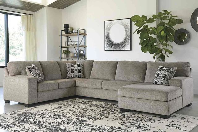 Signature Design by Ashley® Ballinasloe 3-Piece Platinum Right-Arm Facing Sectional and Chaise-1