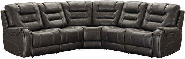 Signature Design by Ashley® Wasson 5-Piece Gray Reclining Sectional-0