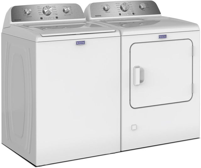Maytag® White Top Load Washer & Electric Dryer Laundry Pair-3