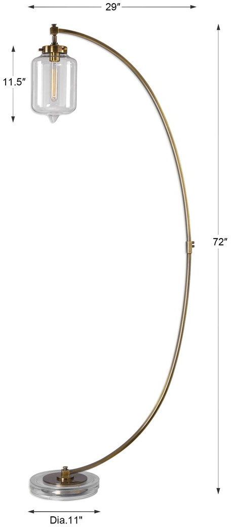Uttermost Revere Gold Curved Floor Lamp-1