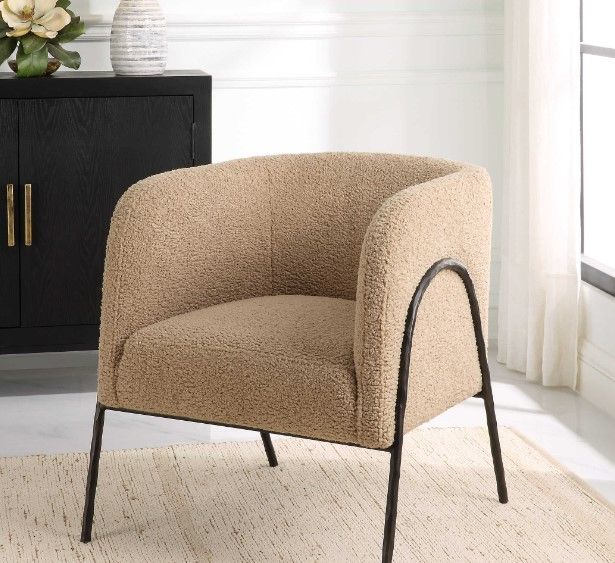 Uttermost® Jacobsen Warm Latte Accent Chair-1
