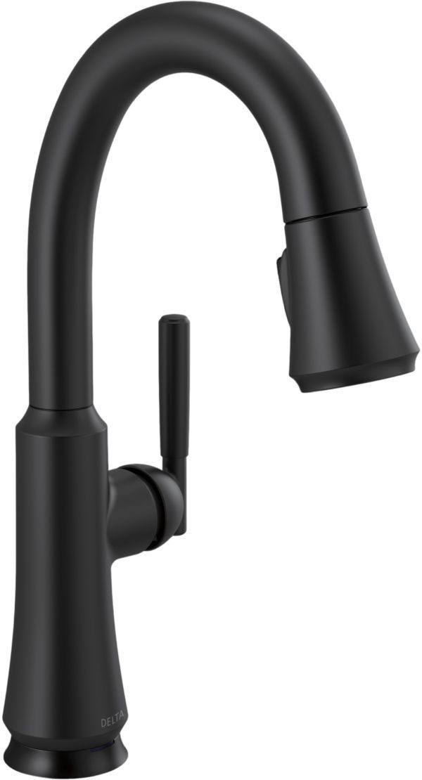 Delta Coranto® Matte Black Touch2O® Bar / Prep Faucet with Touchless Technology-0
