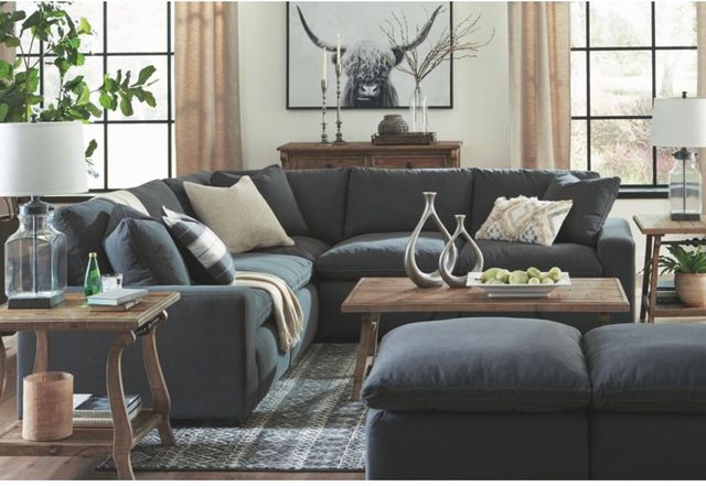 Signature Design by Ashley® Savesto Charcoal Oversized Accent Ottoman-2