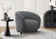 Monarch Specialties Inc. Dark Grey 30" Rounded Barrel-Back Accent Chair with Black Legs-1