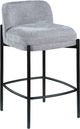 Meridian Furniture Burton Gray Chenille Bar/Counter Stool-0