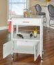 Linon Cameron White Kitchen Cart with Granite Top-1