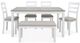 Signature Design by Ashley® Stonehollow 6-Piece Gray/White Dining Set with Bench-2