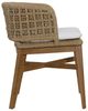 Dovetail Furniture Keith Ivory/Natural Rope/Teak Outdoor Dining Chair-3