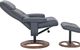 BenchMaster Furniture Avery Steel Blue Manual Recliner with Ottoman-1