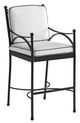 Tommy Bahama® Outdoor Pavlova Graphite Counter Stool with Ivory Sunbrella Fabric-0