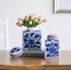 A & B Home Blue/White Hand Painted Canister-5