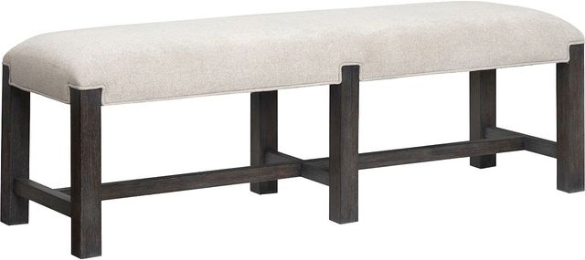 Magnussen Home® Plum Creek Elite Dove/Ravenwood Black Bench with Upholstered Seat-0