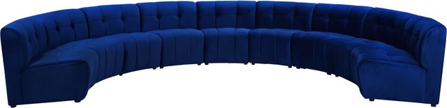 Meridian Furniture Limitless 9-Piece Navy Velvet Modular Sectional-0