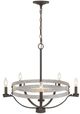 Cal® Lighting & Accessories Brig Iron/Natural Chandelier-1