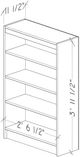 Perdue Woodworks Big Chester Frosted Pine 4-Shelves Bookcase-2