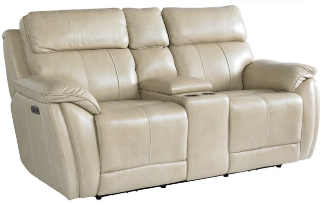 Bassett® Furniture Club Level Levitate Diamond Power Reclining Loveseat with Console-1