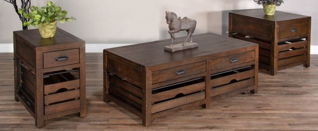 American Wholesale Furniture Homestead Brown End Table-1