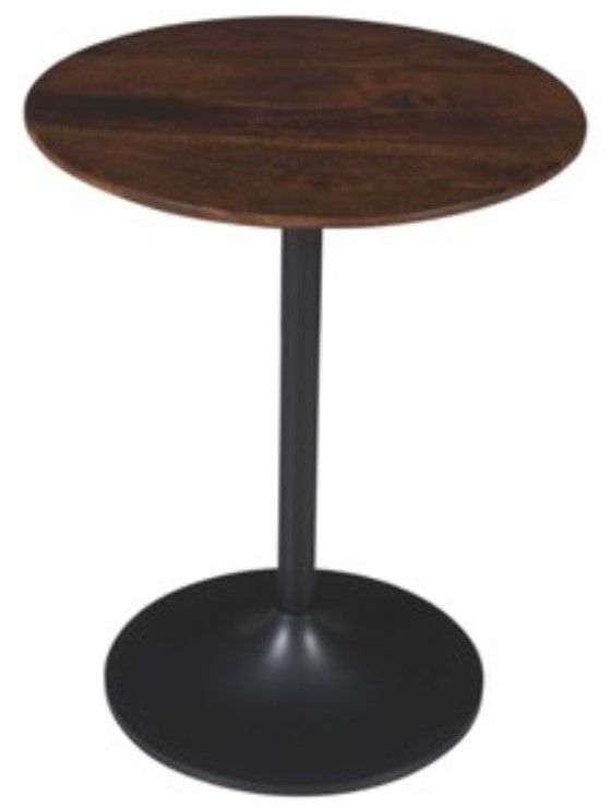 Jofran Inc. Global Archive 2-Piece Brown Nesting Table Set with Remy Gunmetal Base-3