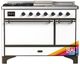 Ilve® Majestic III 48" Custom Pro Style Dual Fuel Liquid Propane Range with French Top and Burnished Trim-0
