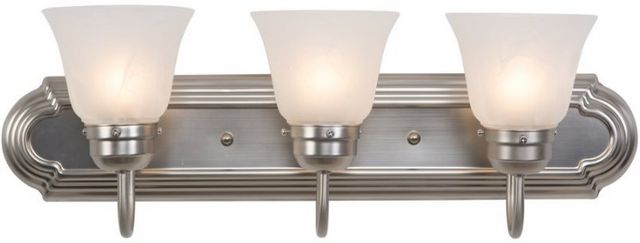 YHD Satin Nickel/White Style 1 Incandescent Bathroom Vanity Lighting-1
