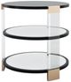 Caracole® Go Around It Caracole Classic Tuxedo Black Side Table with Acrylic Post -0