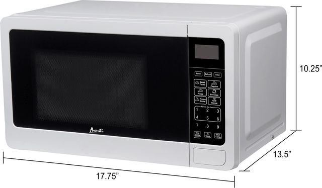 Avanti® 0.7 Cu. Ft. White Countertop Microwave-5
