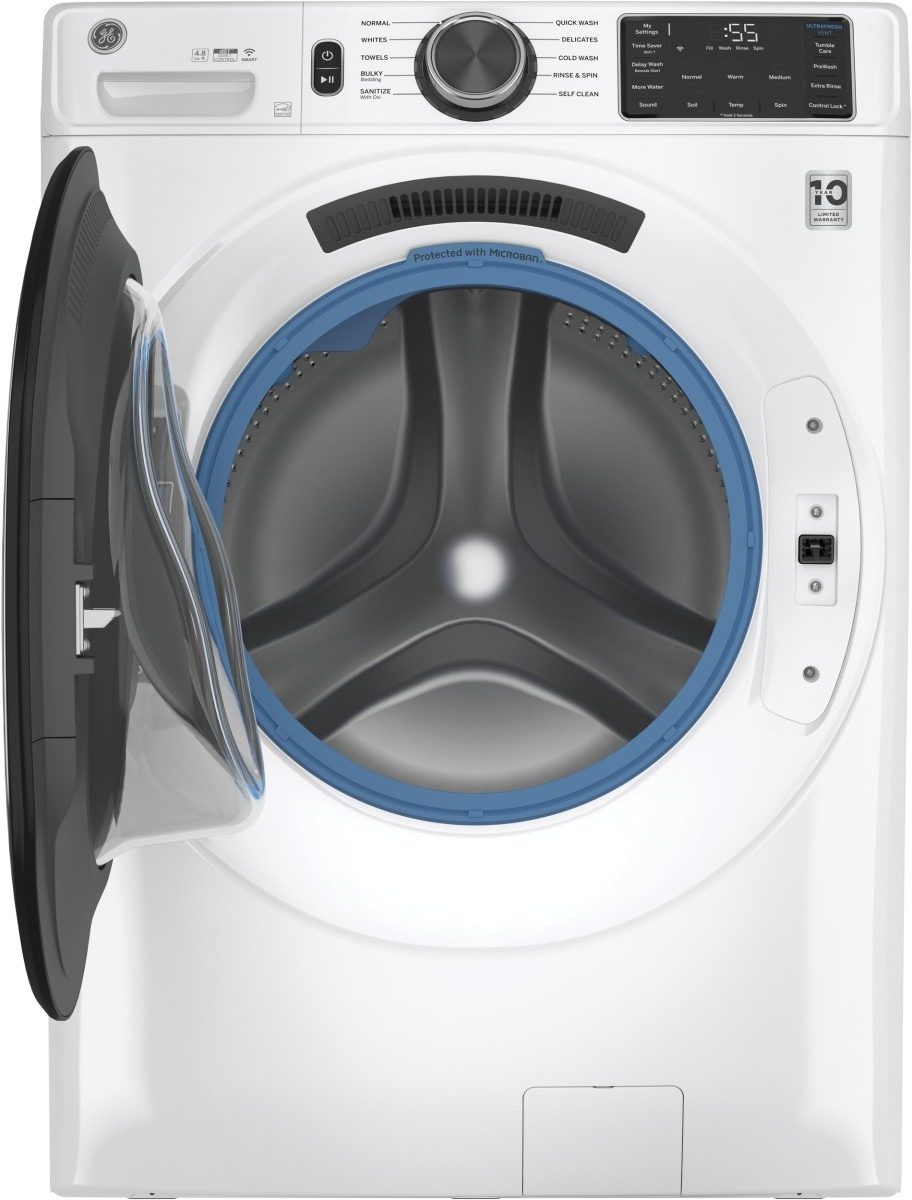 GE 5.0 cu.ft. Smart Front Load Washer with Steam, UltraFresh Vent System, and Microban Technology - Thumbnail 3
