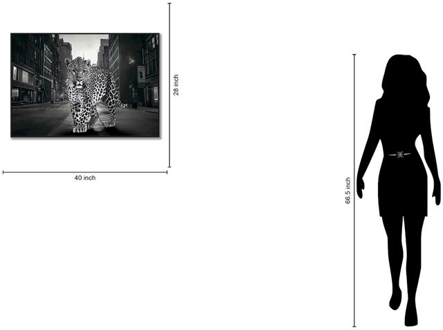 Classy Living Untamed Cheetah in the Streets Wall Art-2
