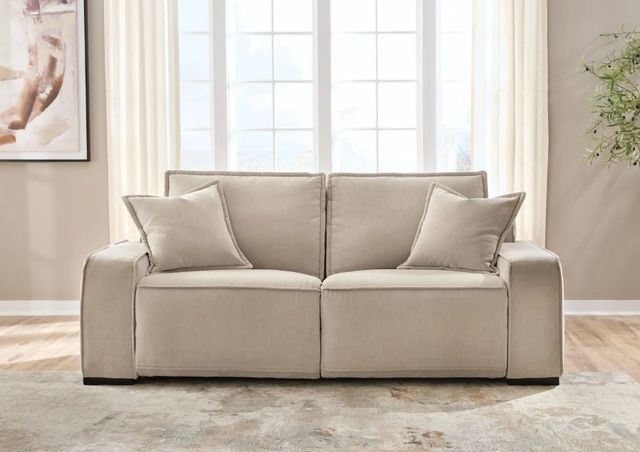 Benchcraft® Carceri 2-Piece Cashmere Power Reclining Small Spaced Sectional Sofa-2