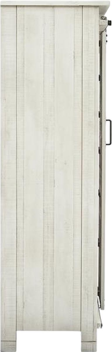 Magnussen Home® Chesters Mill Alabaster/Aged Iron Door Chest-3