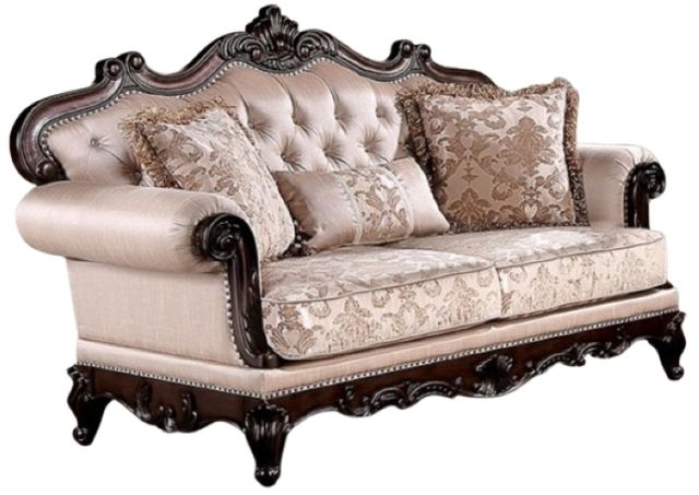 Furniture of America® Veracruz Dark Cherry/Light Brown Loveseat-0